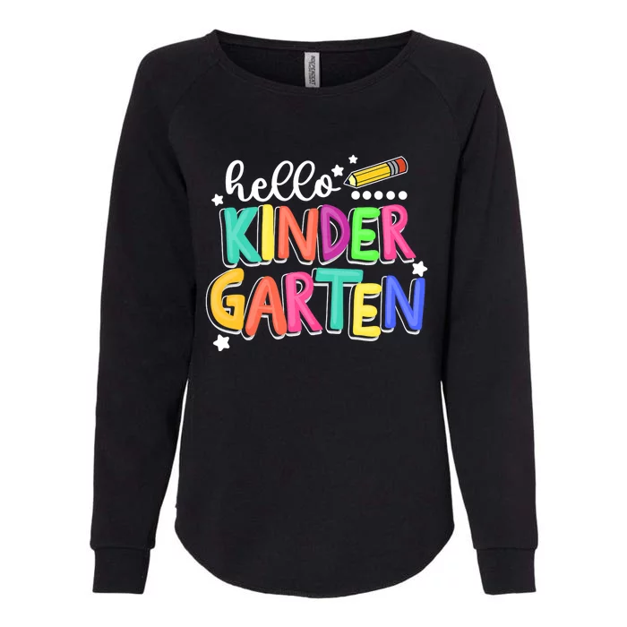 Hello Kindergarten Back To School Teacher Student Gift Womens California Wash Sweatshirt