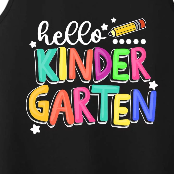 Hello Kindergarten Back To School Teacher Student Gift Performance Tank