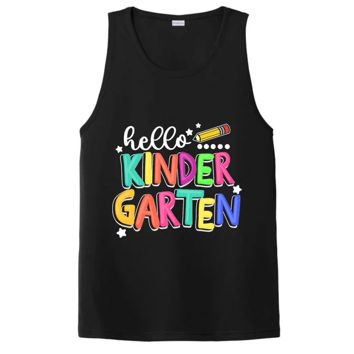 Hello Kindergarten Back To School Teacher Student Gift Performance Tank