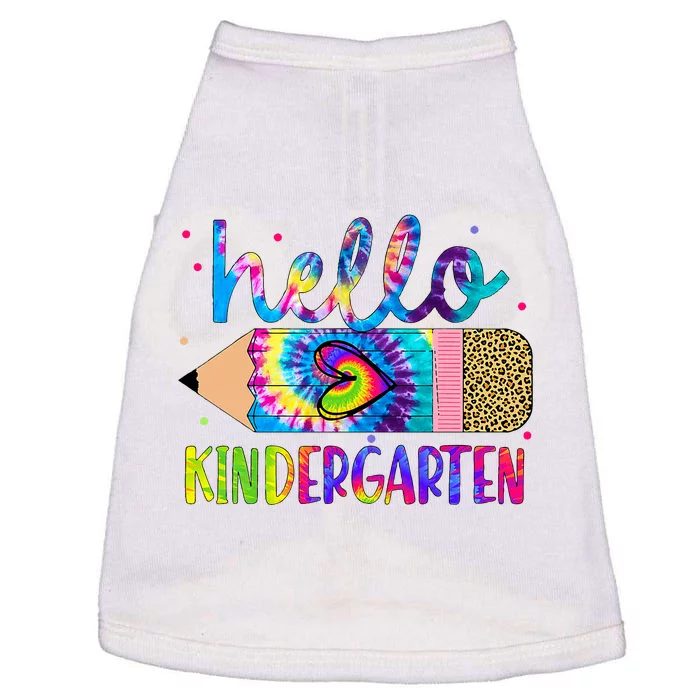 Hello Kindergarten Back To School Teachers Doggie Tank