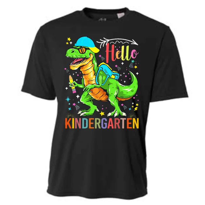 Hello Kindergarten Back To School Dinosaur Design. Cooling Performance Crew T-Shirt