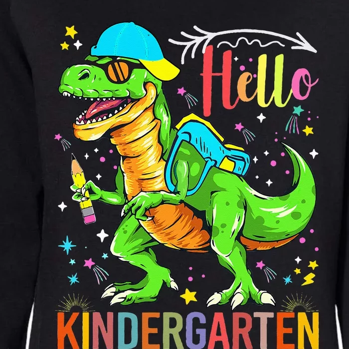 Hello Kindergarten Back To School Dinosaur Design. Womens California Wash Sweatshirt