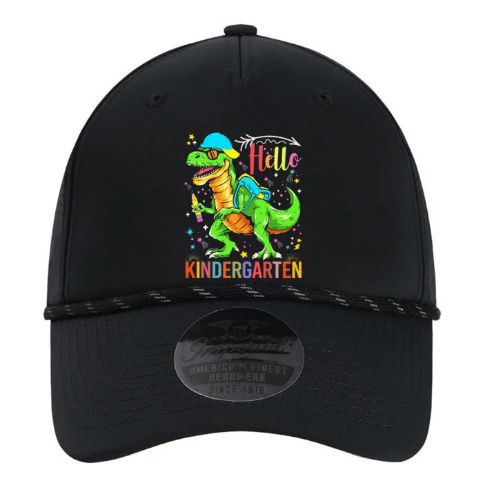 Hello Kindergarten Back To School Dinosaur Design. Performance The Dyno Cap