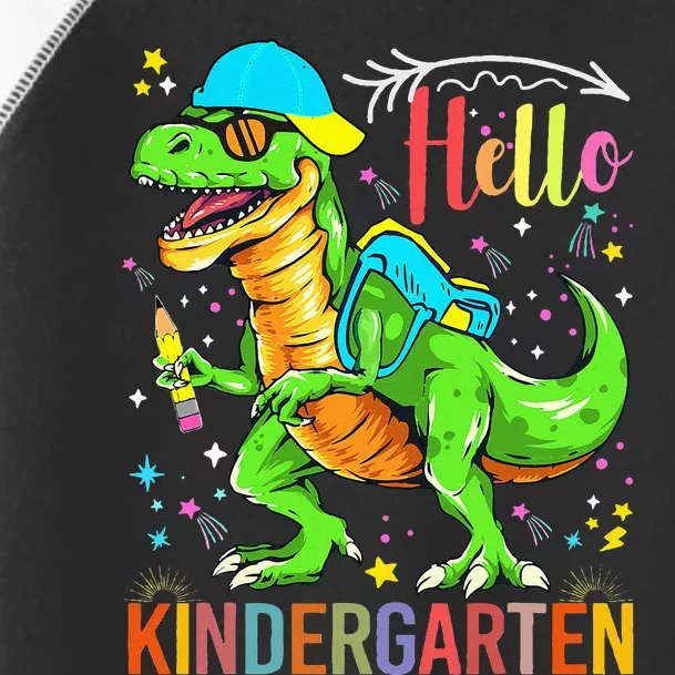 Hello Kindergarten Back To School Dinosaur Design. Toddler Fine Jersey T-Shirt