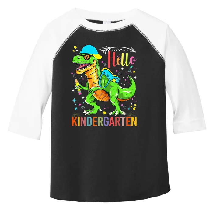 Hello Kindergarten Back To School Dinosaur Design. Toddler Fine Jersey T-Shirt