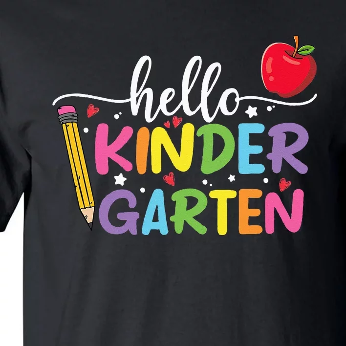 Hello Kindergarten Back to School Teacher Tall T-Shirt