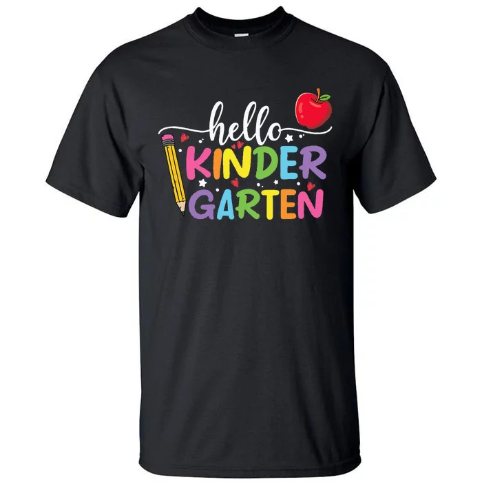 Hello Kindergarten Back to School Teacher Tall T-Shirt