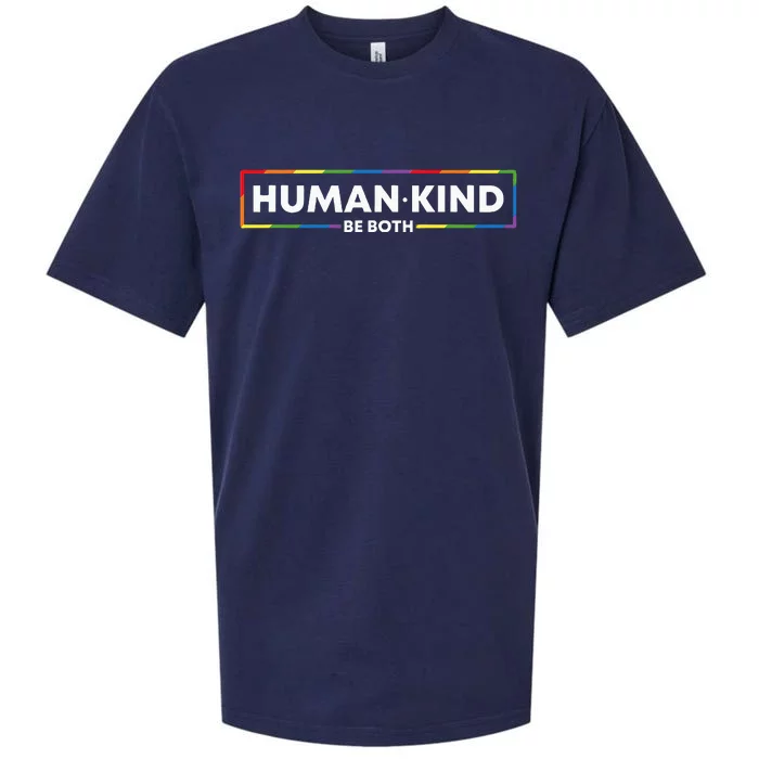 Human Kind Be Both Lgbtq Ally Pride Rainbow Positive Message Sueded Cloud Jersey T-Shirt