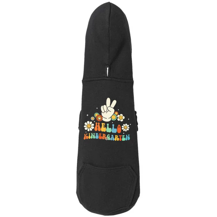 Hello Kindergarten Back to School Kindergarten Teacher Doggie 3-End Fleece Hoodie