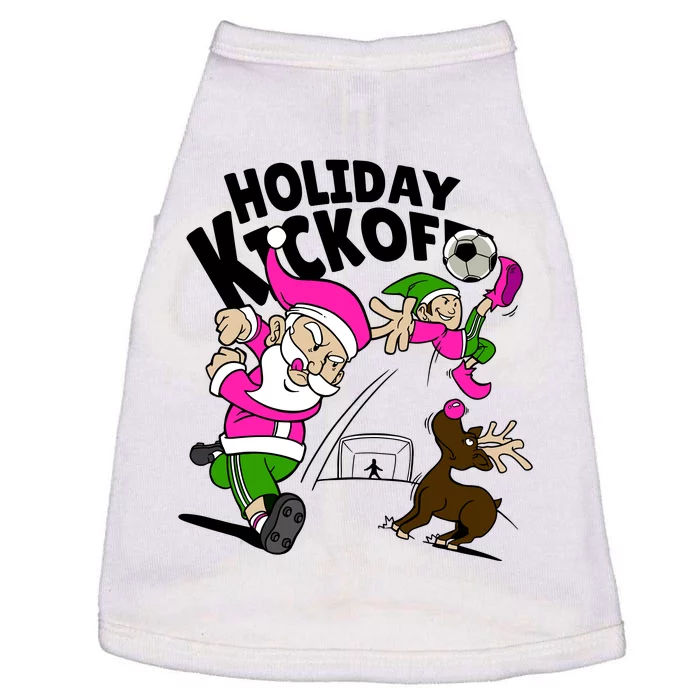 Holiday Kickoff Christmas Santa Elf Reindeer Funny Soccer Doggie Tank