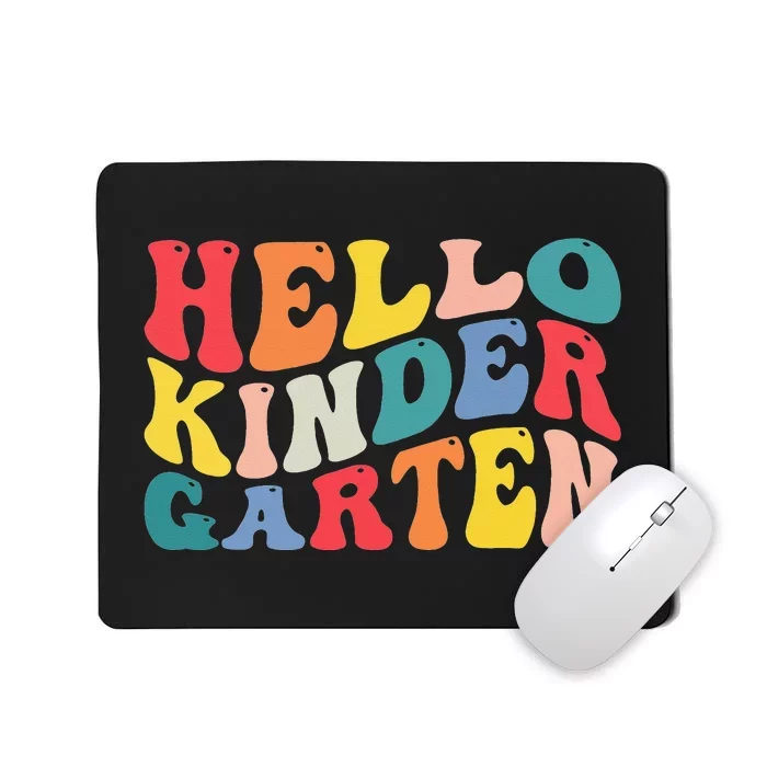 hello kindergarten crew teacher Back To School Retro Vintage Mousepad