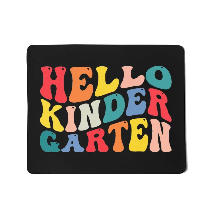 hello kindergarten crew teacher Back To School Retro Vintage Mousepad