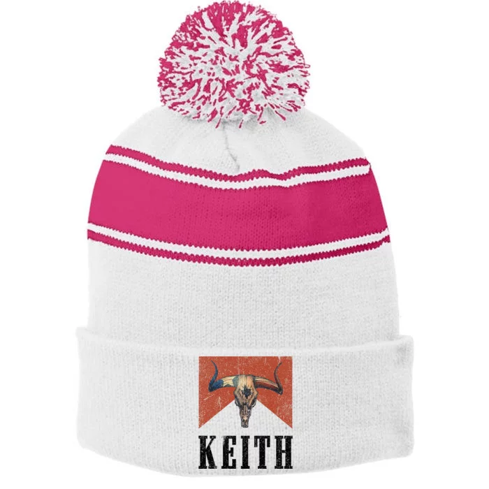 Howdy Keith Cowboy Wild West 90s Team Keith Family Pride Stripe Pom Pom Beanie