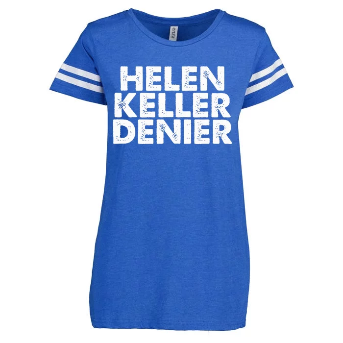 Helen Keller Denier Funny Meme Enza Ladies Jersey Football T-Shirt