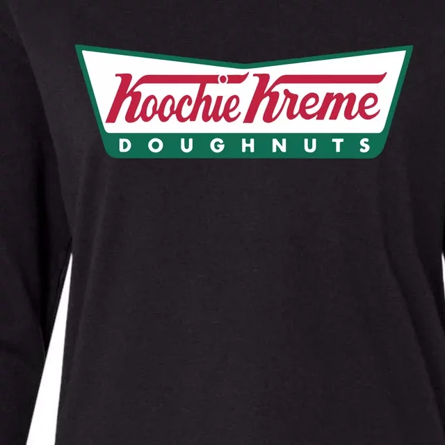 Hoochie Kreme Doughnuts Womens Cotton Relaxed Long Sleeve T-Shirt