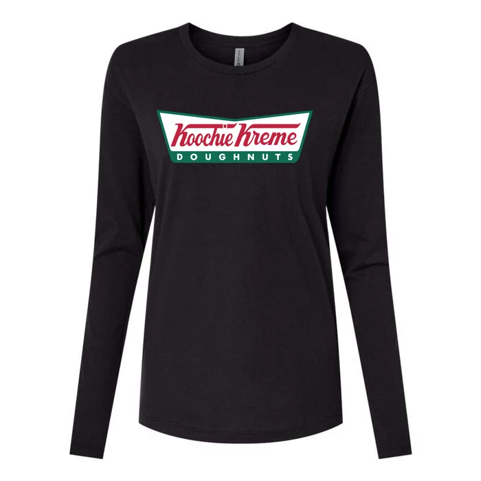 Hoochie Kreme Doughnuts Womens Cotton Relaxed Long Sleeve T-Shirt