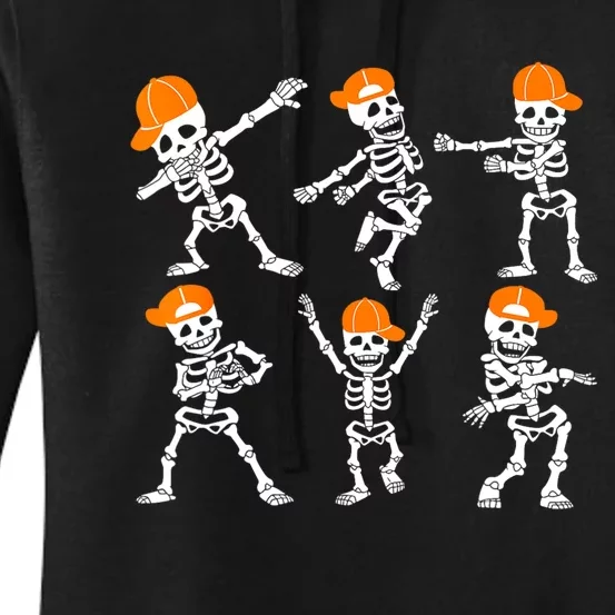 Halloween Kids Dancing Skeleton Cap Women's Pullover Hoodie