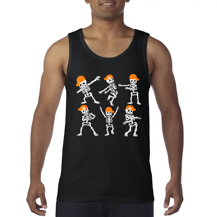 Halloween Kids Dancing Skeleton Cap Tank Top