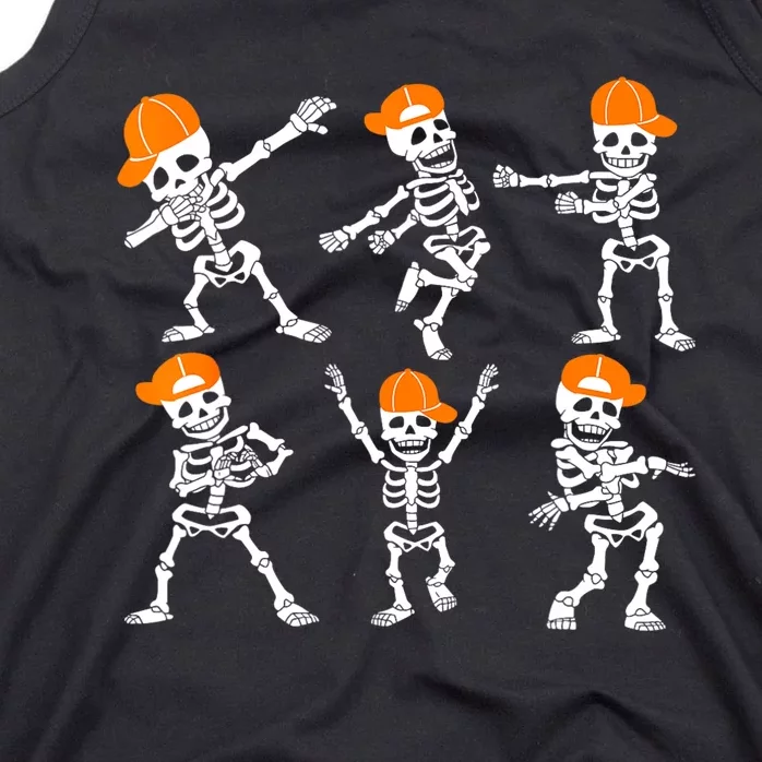 Halloween Kids Dancing Skeleton Cap Tank Top