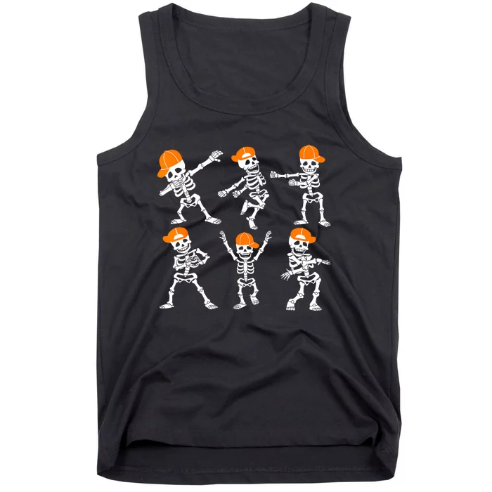 Halloween Kids Dancing Skeleton Cap Tank Top