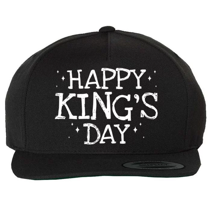 Happy King's Day Gift Funny Epiphany Cute Gift Cool Christian Tee Gift Wool Snapback Cap