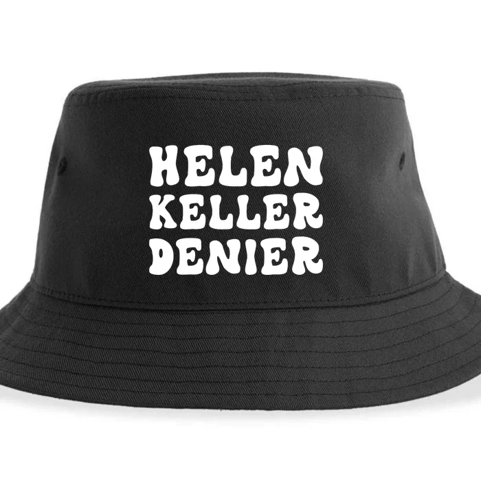 Helen Keller Denier Meme Sustainable Bucket Hat