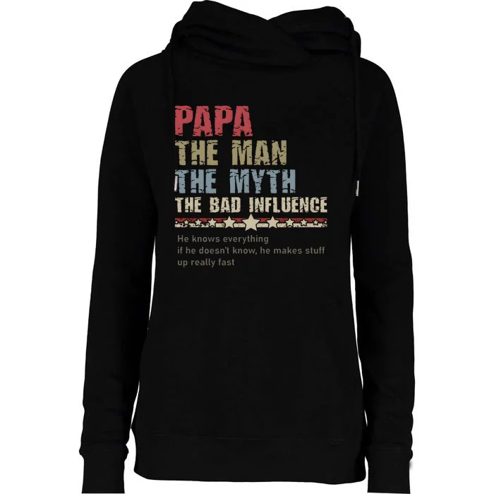 He Knows Everything If He Doesn’T Know He Make A Stuff Up Womens Funnel Neck Pullover Hood