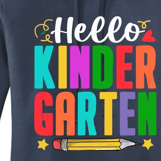 Hello Kindergarten First Day Of School Teachers Students Women's Pullover Hoodie