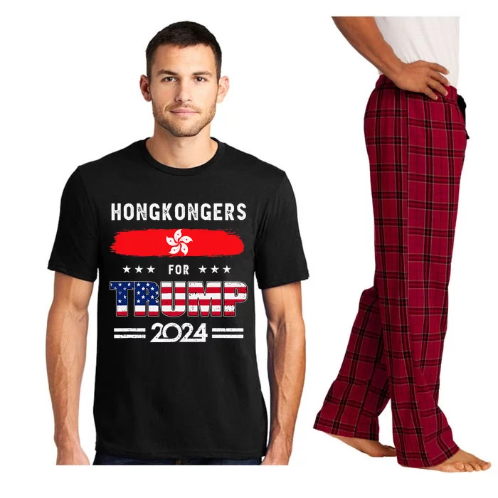 Hong Kongers For Trump 2024 Hong Kong Flag Patriotic Pajama Set