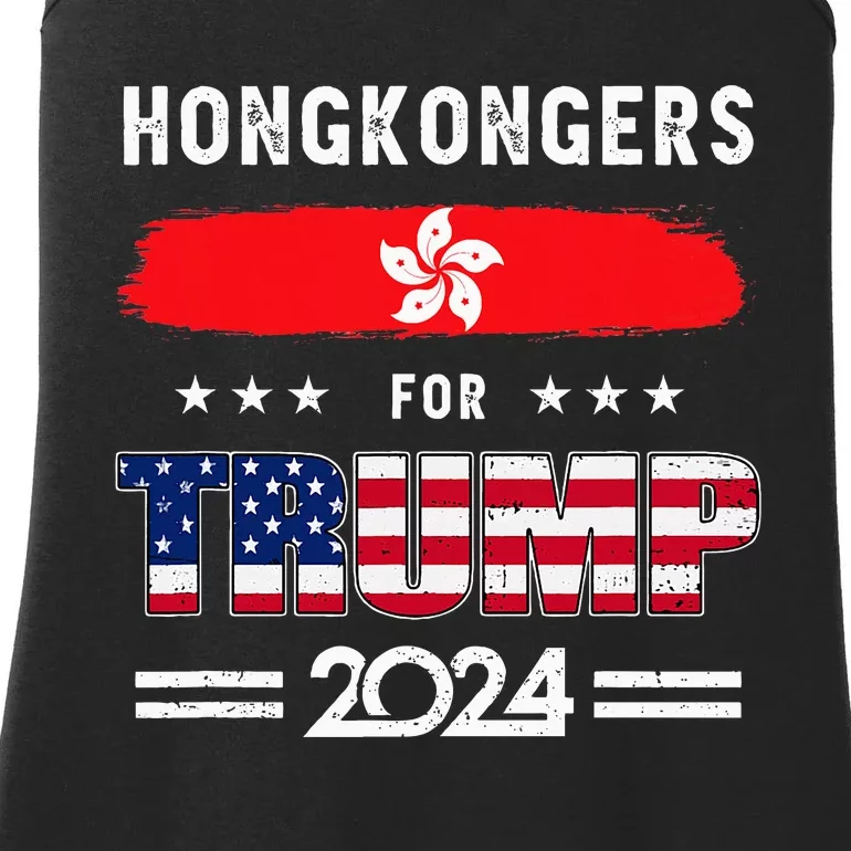 Hong Kongers For Trump 2024 Hong Kong Flag Patriotic Ladies Essential Tank