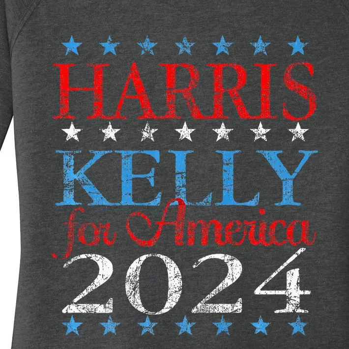 Harris Kelly For America 2024 Kamala Harris Mark Kelly Women's Perfect Tri Tunic Long Sleeve Shirt