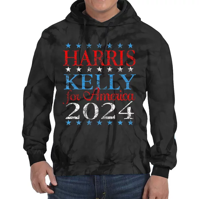 Harris Kelly For America 2024 Kamala Harris Mark Kelly Tie Dye Hoodie