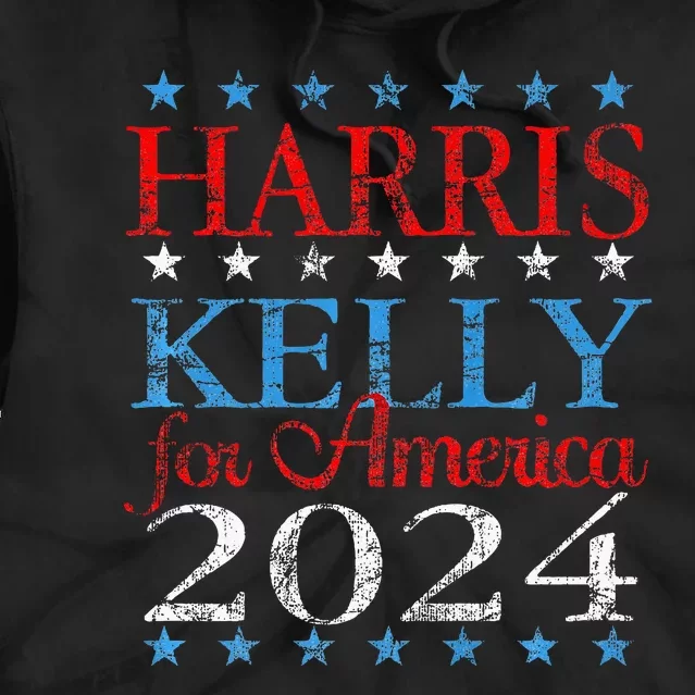 Harris Kelly For America 2024 Kamala Harris Mark Kelly Tie Dye Hoodie