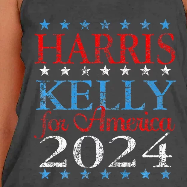 Harris Kelly For America 2024 Kamala Harris Mark Kelly Women's Knotted Racerback Tank