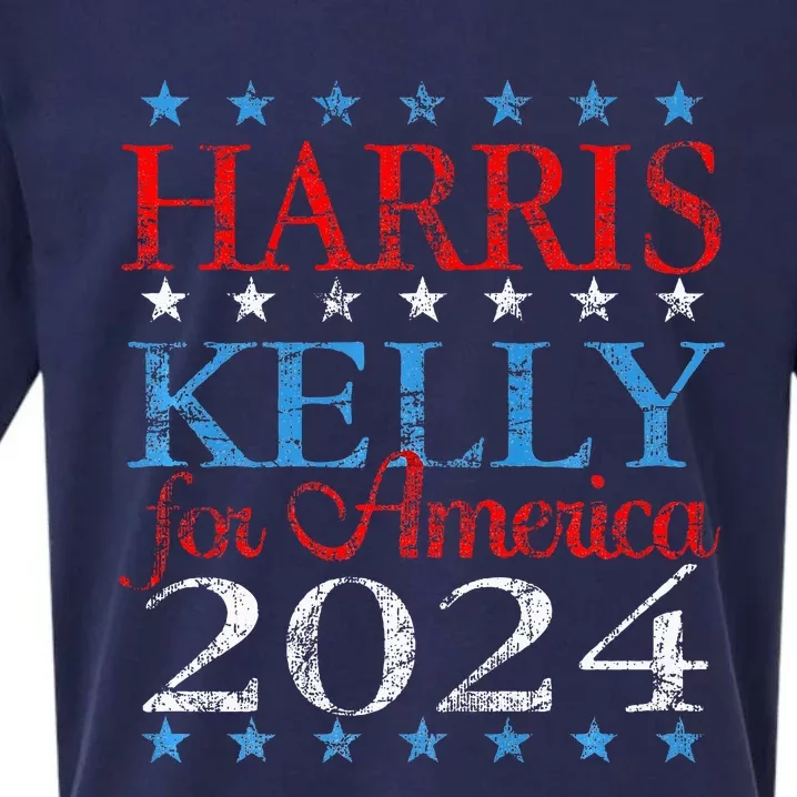 Harris Kelly For America 2024 Kamala Harris Mark Kelly Sueded Cloud Jersey T-Shirt