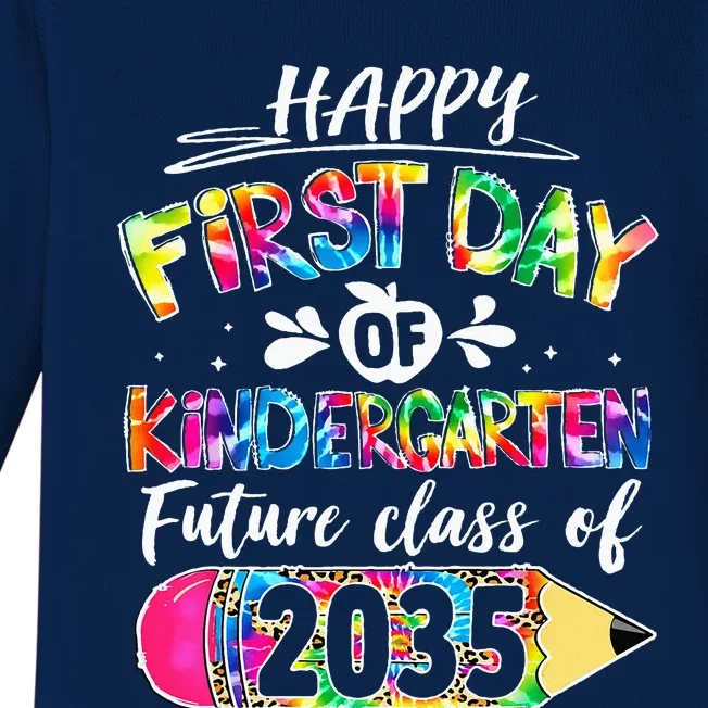 Hello Kindergarten First Day Of Kindergarten Class Of 2035 Baby Long Sleeve Bodysuit