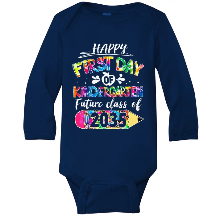 Hello Kindergarten First Day Of Kindergarten Class Of 2035 Baby Long Sleeve Bodysuit