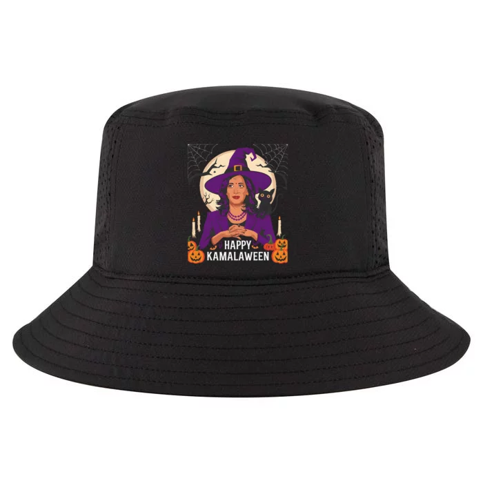 Happy Kamalaween Funny Halloween Kamala Harris Witchy Cat Cool Comfort Performance Bucket Hat