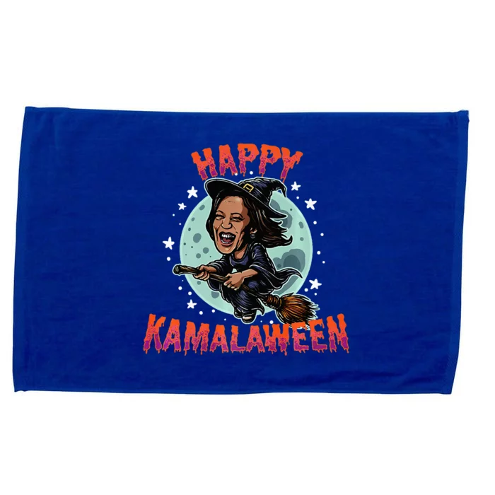 Happy Kamalaween Funny Kamala Harris 2024 Halloween Witch Microfiber Hand Towel