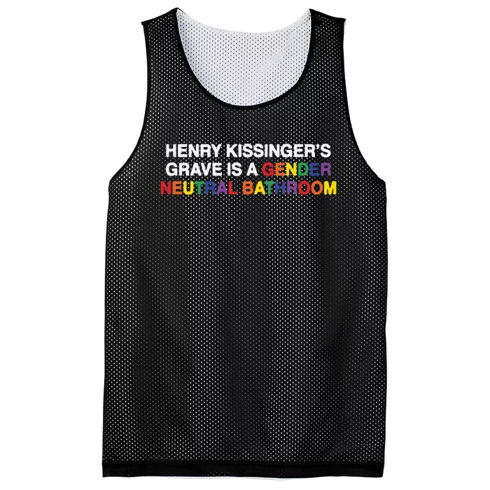 Henry Kissinger’S Grave Is A Gender Neutral Bathroom Mesh Reversible Basketball Jersey Tank