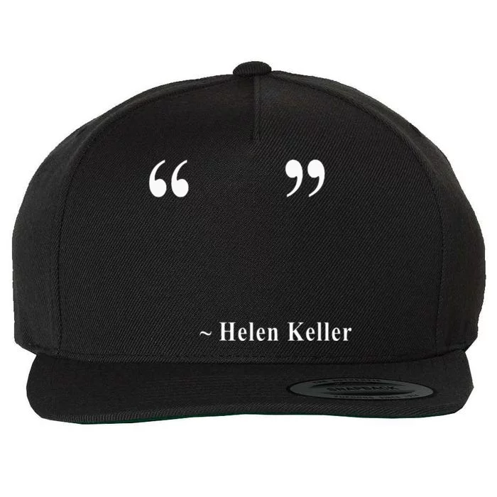 Helen Keller Wool Snapback Cap