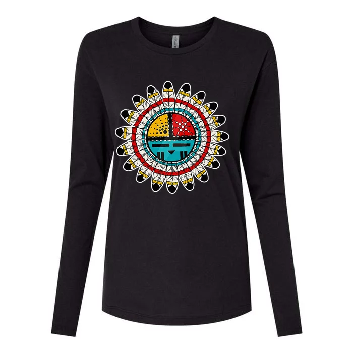 Hopi Kachina Womens Cotton Relaxed Long Sleeve T-Shirt