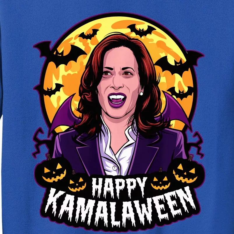 Halloween Kamala Harris Vampire Happy Kamalaween Halloween Long Sleeve Sweatshirt