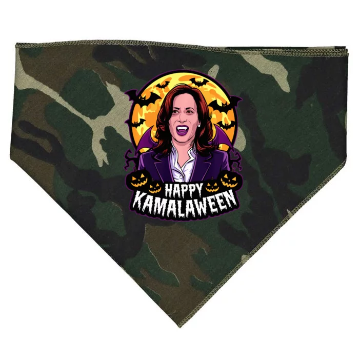 Halloween Kamala Harris Vampire Happy Kamalaween Halloween Long Sleeve USA-Made Doggie Bandana