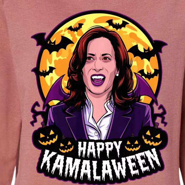 Halloween Kamala Harris Vampire Happy Kamalaween Halloween Long Sleeve Womens California Wash Sweatshirt