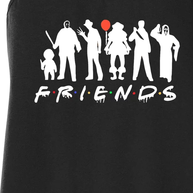 Halloween Killers Horror Movie Horror Characters Friends Women's Racerback Tank