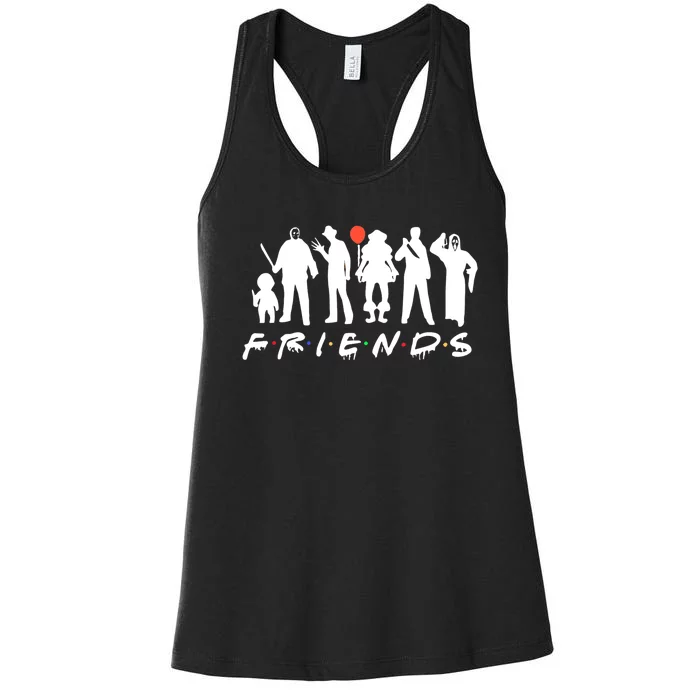 Halloween Killers Horror Movie Horror Characters Friends Women's Racerback Tank