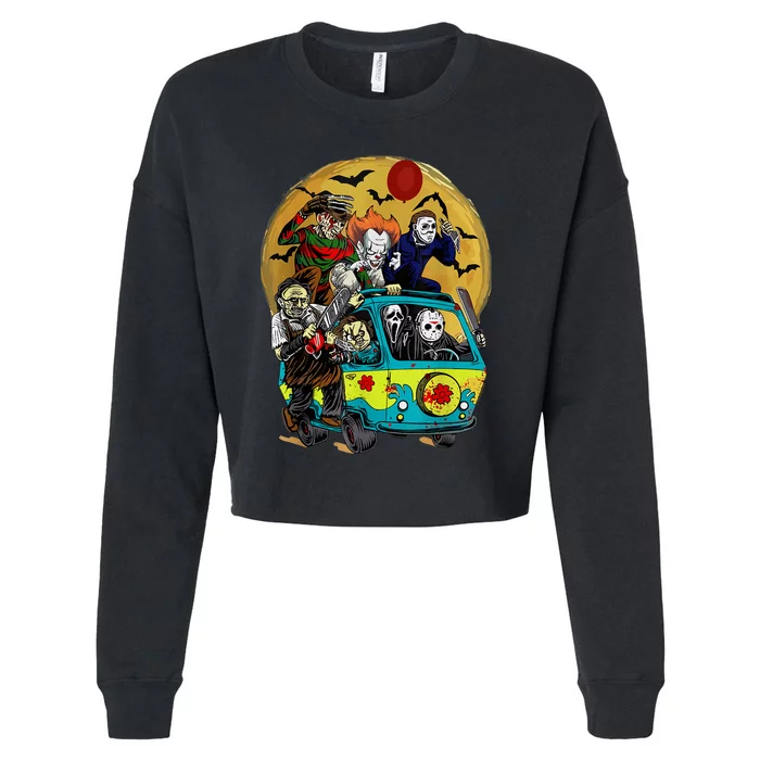 Halloween Killers Horror Movie Horror Characters Halloween Cropped Pullover Crew