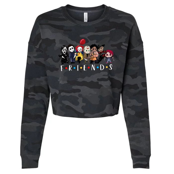 Halloween Killers Horror Movie Horror Characters Friends Cropped Pullover Crew