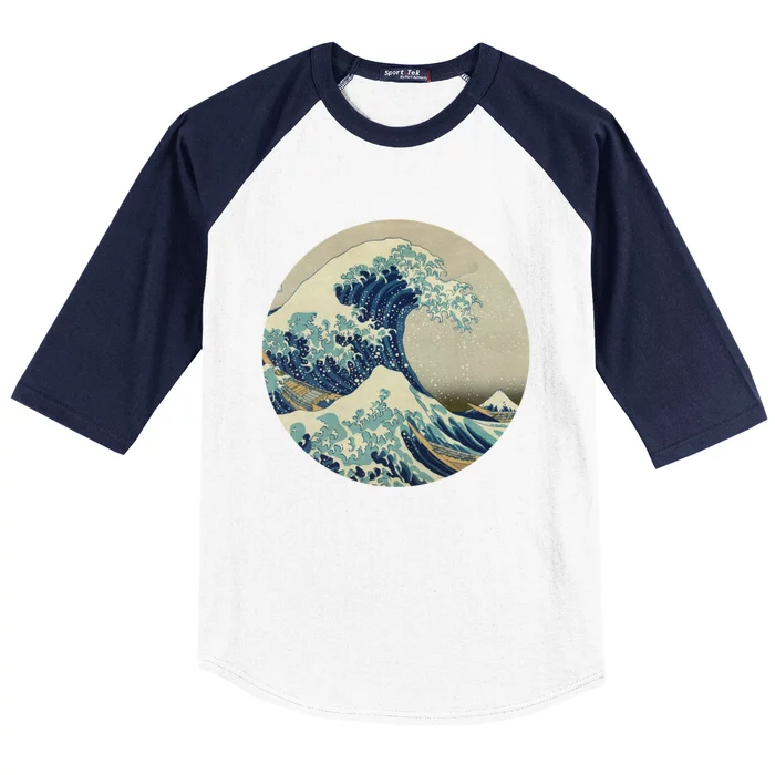 Hokusai Kaiju Baseball Sleeve Shirt